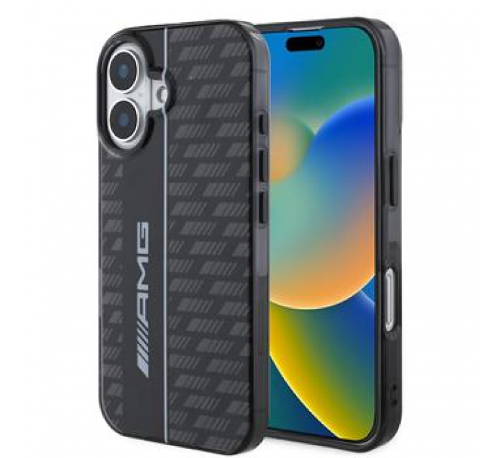 AMG Carbon Pattern Zadní Kryt pro iPhone 16 Black