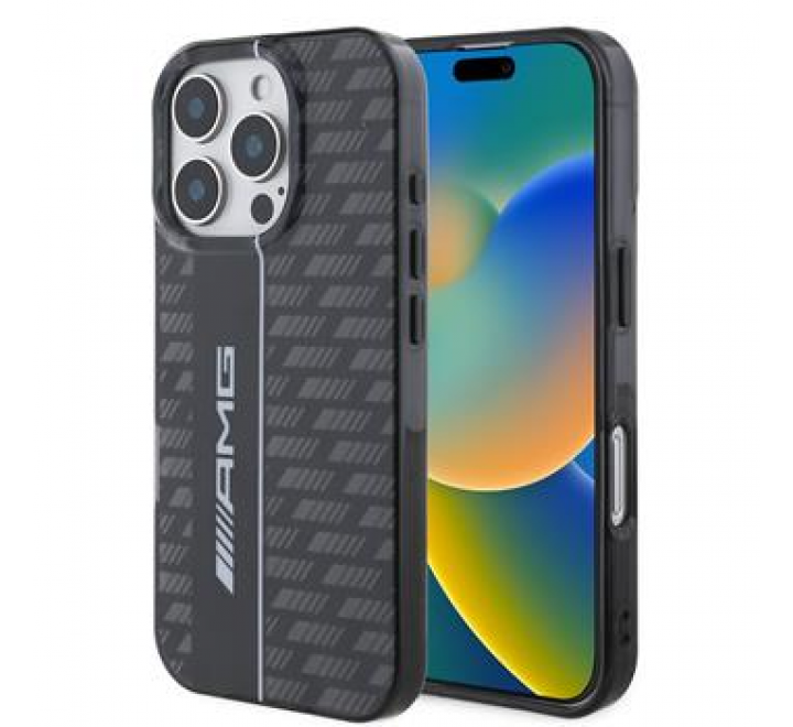 AMG Carbon Pattern Zadní Kryt pro iPhone 16 Pro Black