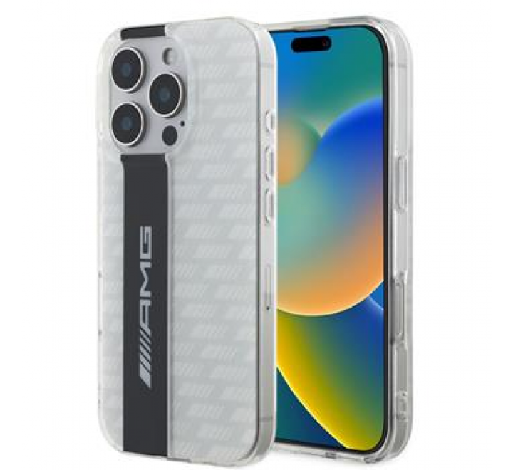 AMG Carbon Pattern Zadní Kryt pro iPhone 16 Pro Max White