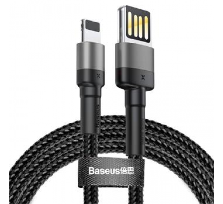 Baseus CALKLF-GG1 Cafule Kabel USB to Lightning Double Sided 2.4A 1m Grey/Black