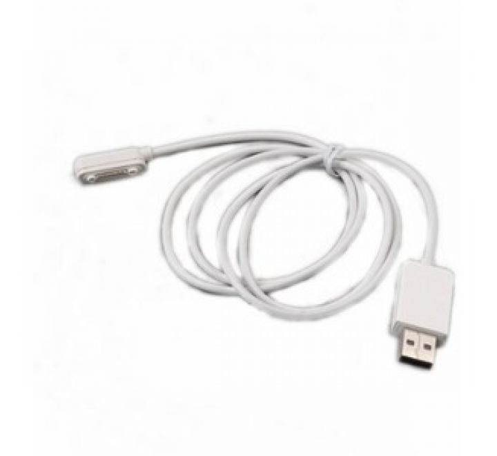 Data Kabel Magnetický USB SONY Xperia Z1, Z1c, Z2 white/bílá OEM (Bulk)
