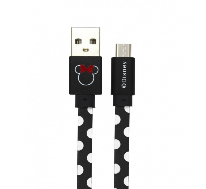 Disney Minnie Lightning Datový Kabel Dots Black (EU Blister)