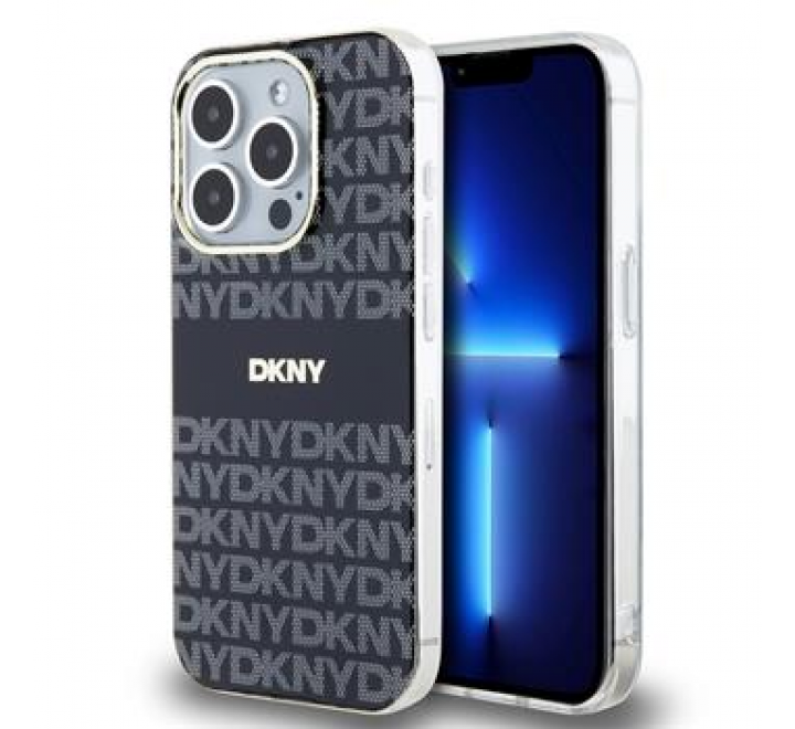 DKNY PC/TPU Repeat Pattern Tonal Stripe Magsafe Zadní Kryt pro iPhone 13 Pro Black
