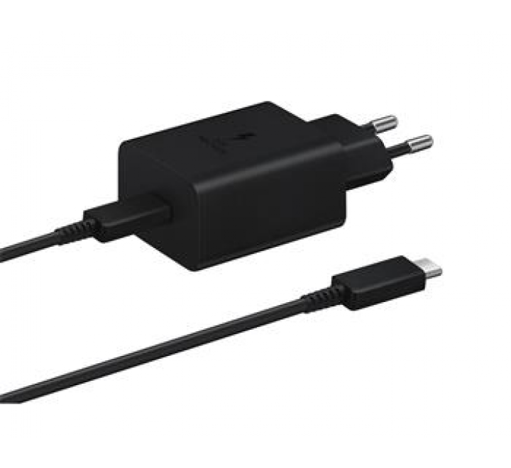 EP-T1510EBE + EP-DA705BBE Samsung 15W Cestovní nabíječka + USB-C/USB-C Datový Kabel Black (OOB Bulk)