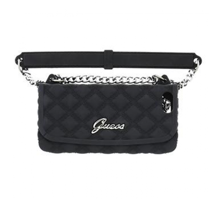 GUCLTP5QSP Guess Quilted Clutch Silikon Pouzdro Pink pro iPhone 5/5S