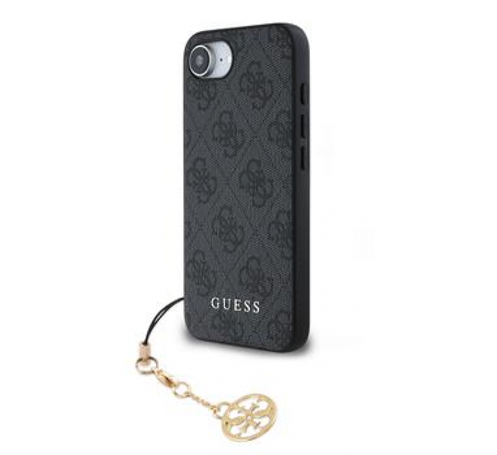 Guess 4G Charm Zadní Kryt pro iPhone 16e Tone on Tone Grey