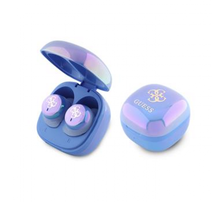 Guess 4G Logo Mini TWS Bezdrátová Sluchátka Blue