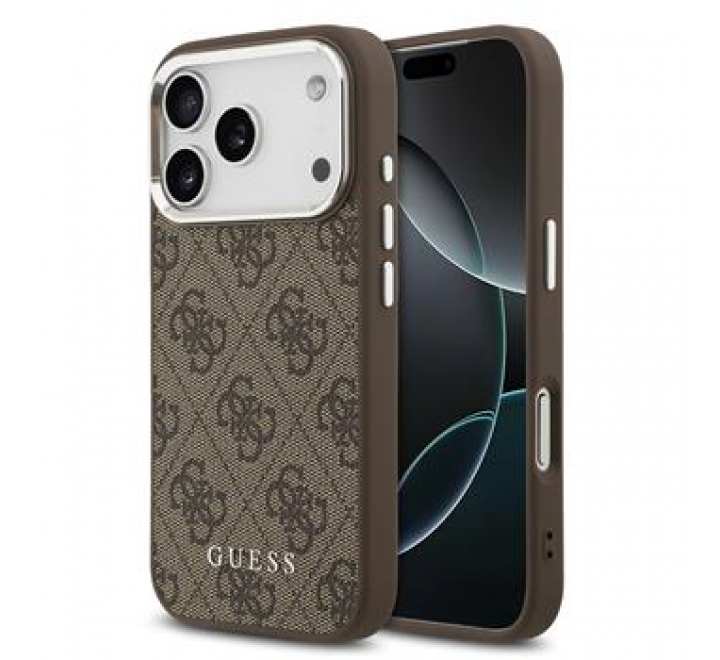 Guess 4G MagSafe Zadní Kryt pro iPhone 17 Pro Max Brown