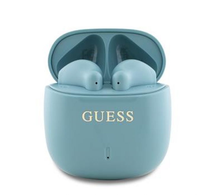 Guess Printed Classic Logo TWS Bezdrátová Sluchátka Turquoise