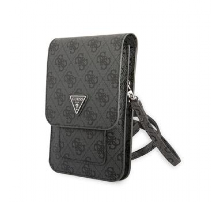 Guess PU 4G Triangle Logo Phone Bag Black