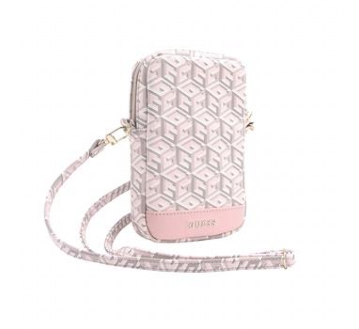 Guess PU G Cube Wallet Phone Bag Zipper Pink