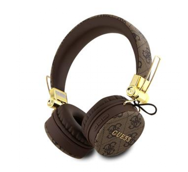 Guess PU Leather 4G Metal Logo BT5.3 Stereo Headphone Brown