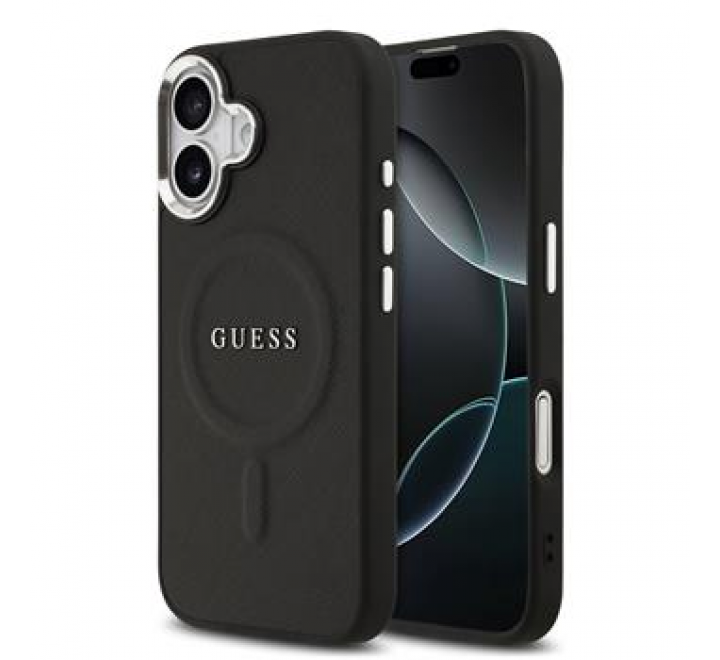 Guess PU Saffiano MagSafe Zadní Kryt pro iPhone 17 Black