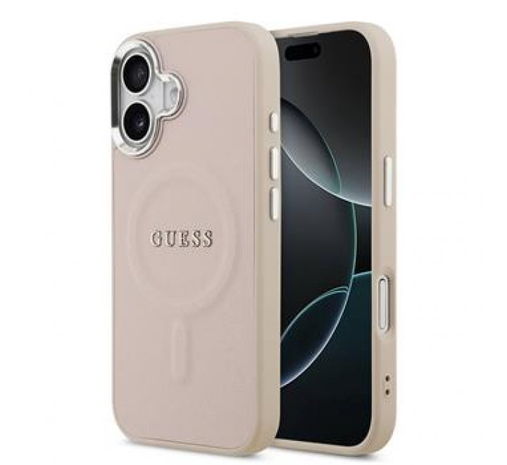 Guess PU Saffiano MagSafe Zadní Kryt pro iPhone 17 Pink