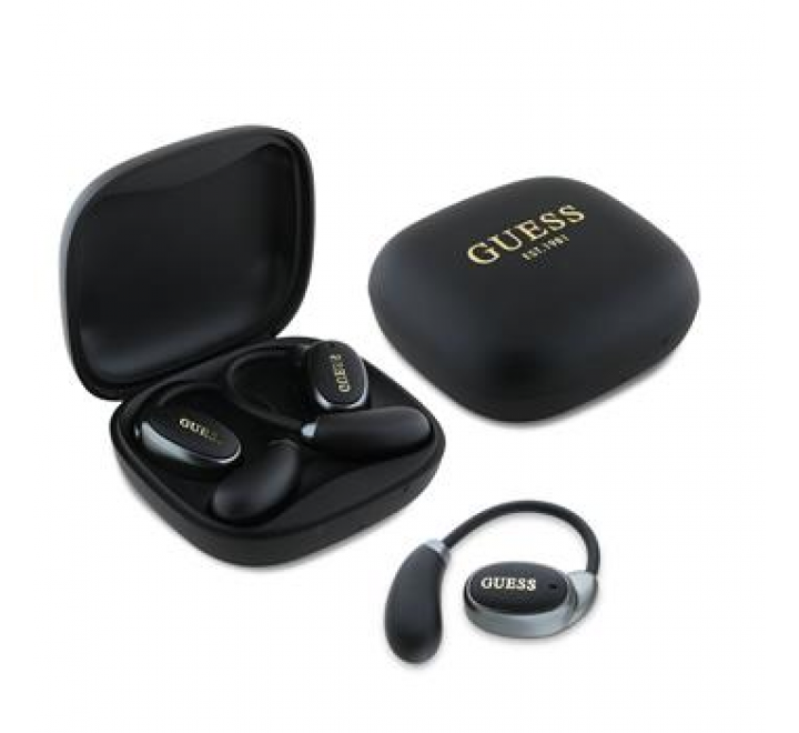 Guess Satin Classic Logo OWS Bezdrátová Sluchátka Black