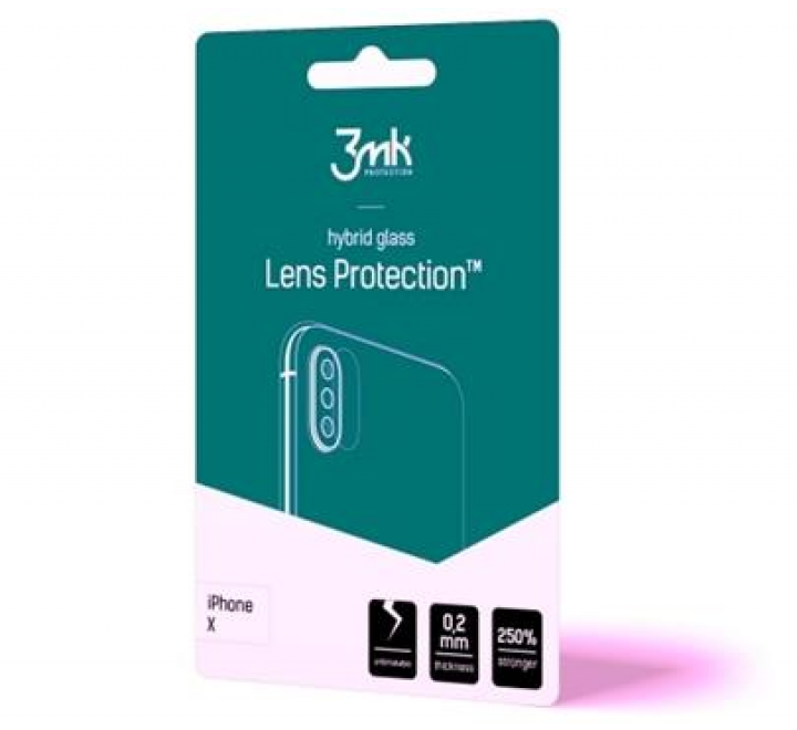 Hybridní sklo 3mk Lens ochrana kamery pro Apple iPhone SE (2020) 4ks