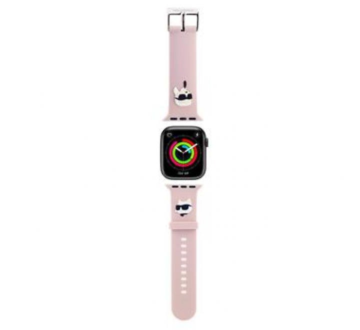 Karl Lagerfeld Karl and Choupette Head NFT Řemínek pro Apple Watch 42/44/45/49 Pink
