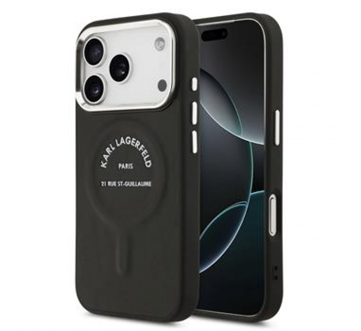 Karl Lagerfeld PU RSG Logo MagSafe Zadní Kryt pro iPhone 17 Pro Black