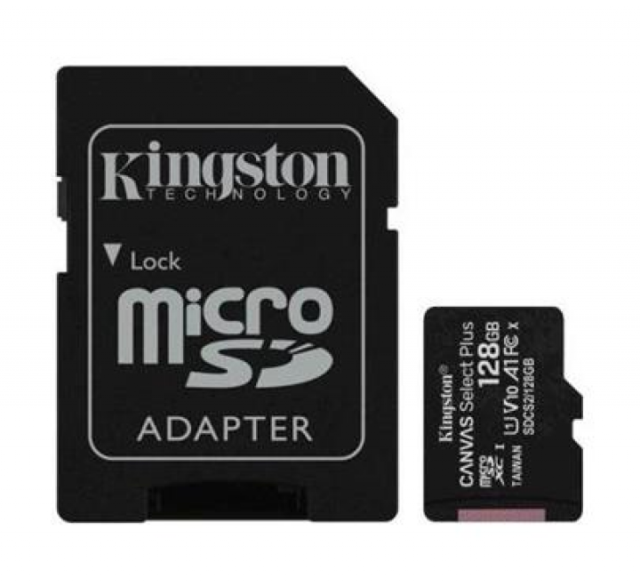 Karta paměť.microSDXC 128GB Kingston Canvas Select Plus, adapter vč poplatků