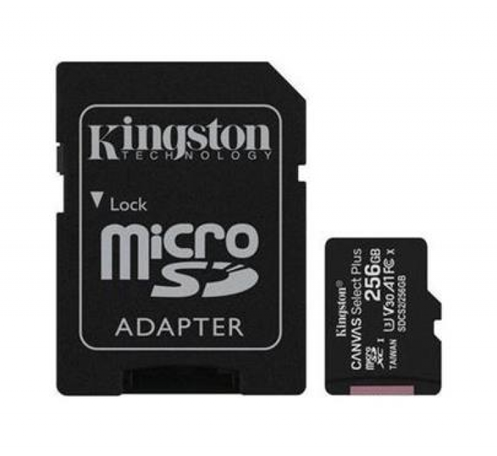 Karta paměť.microSDXC 256GB Kingston Canvas Select Plus, adapter vč poplatků