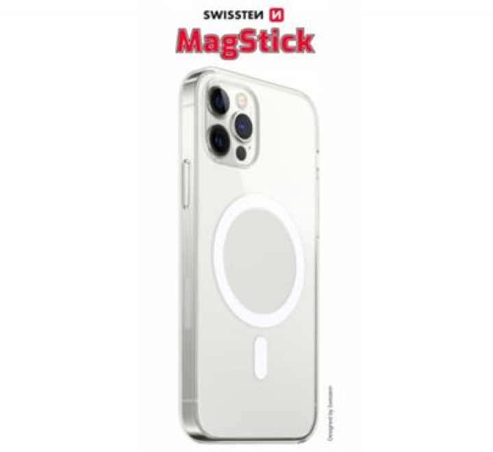 Kryt ochranný SWISSTEN CLEAR JELLY MagStick pro Apple iPhone 12 / 12 Pro, transparentní