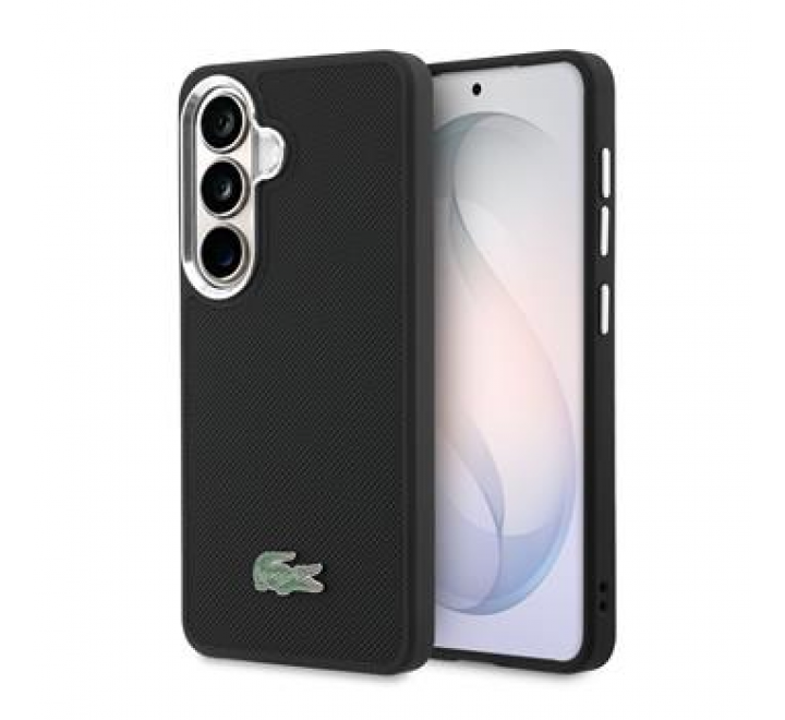 Lacoste Petit Pique Metal Logo Magnetic Zadní Kryt pro Samsung Galaxy S26 Black