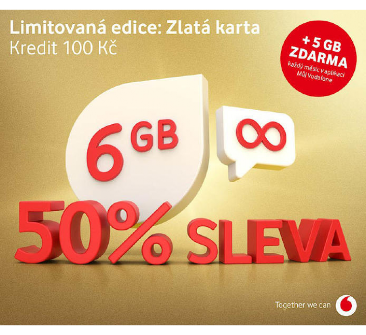 Limitovaná edice Zlatá karta Vodafone