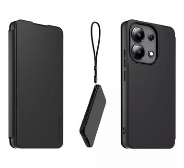 Made for Xiaomi Book Pouzdro s Poutkem pro Xiaomi Redmi Note 13 4G Black