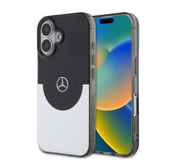 Mercedes PC/TPU Double Layer MagSafe Zadní Kryt pro iPhone 16 Black/Silver