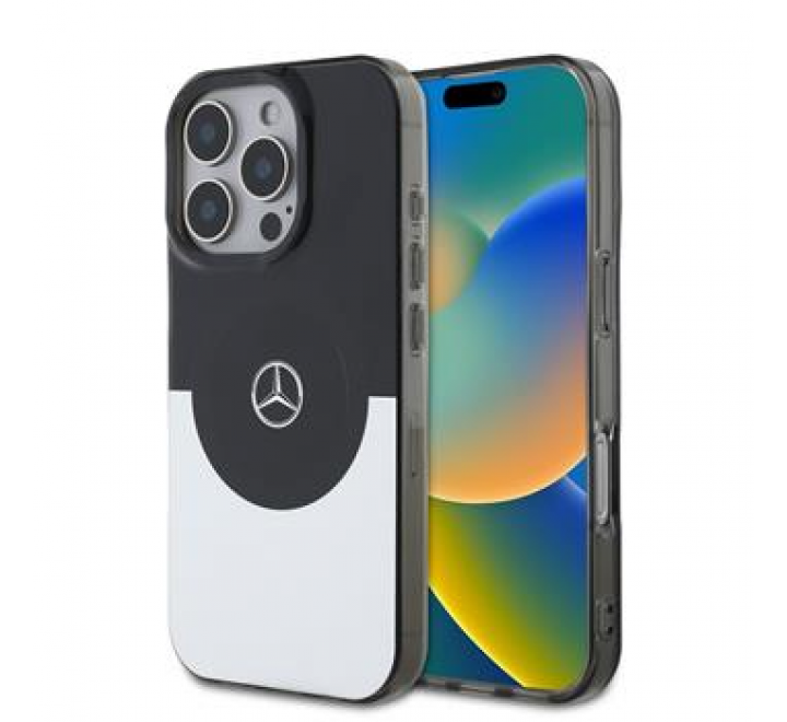 Mercedes PC/TPU Double Layer MagSafe Zadní Kryt pro iPhone 16 Pro Max Black/Silver