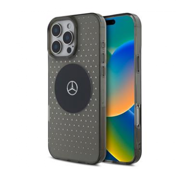 Mercedes PC/TPU Star Pattern MagSafe Zadní Kryt pro iPhone 16 Pro Black