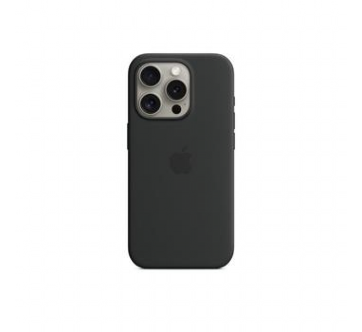 MT1M3ZM/A Apple Silikonový Kryt vč. Magsafe pro iPhone 15 Pro Max Black (Pošk. Balení)