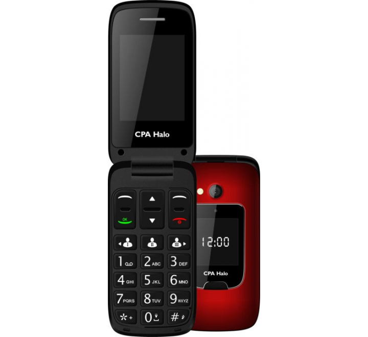 myPhone 1015 SENIOR - CPA Halo 15, červený + nabíjecí stojánek