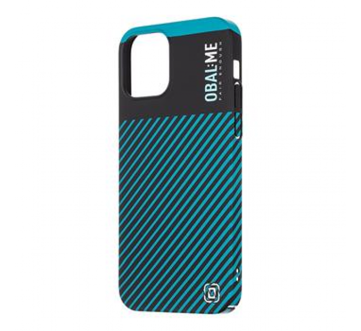 OBAL:ME Flossy Stripes Kryt pro Apple iPhone 12/12 Pro Black/Teal