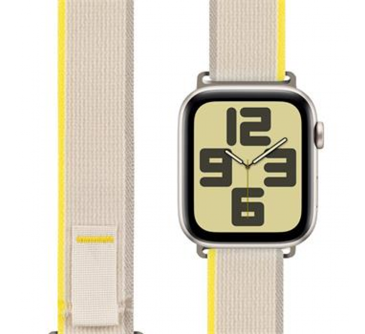 OBAL:ME Textilní Řemínek pro Apple Watch 42-49mm M-L Beige/Yellow