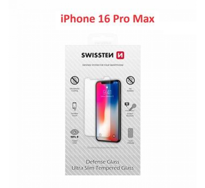 OCHRANNÉ TEMPEROVANÉ SKLO SWISSTEN PRO APPLE IPHONE 16 PRO MAX