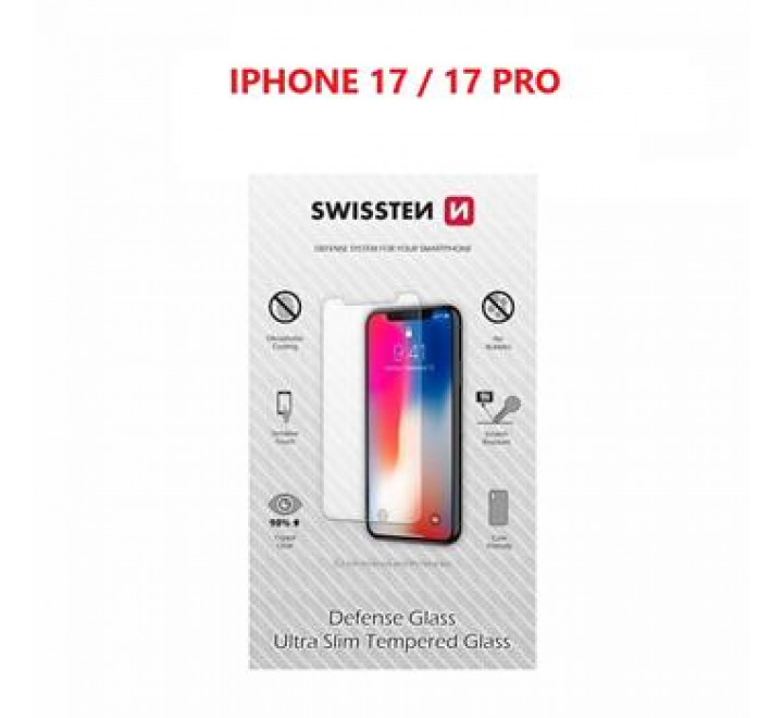 OCHRANNÉ TEMPEROVANÉ SKLO SWISSTEN PRO APPLE IPHONE 17/17 PRO RE 2,5D