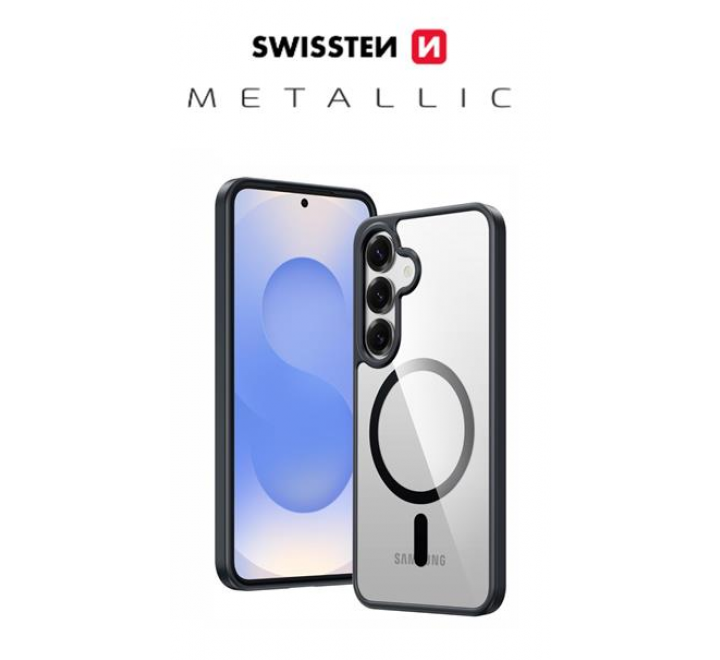 POUZDRO SWISSTEN CLEAR JELLY MagStick METALLIC PRO SAMSUNG GALAXY S26 5G ČERNÉ