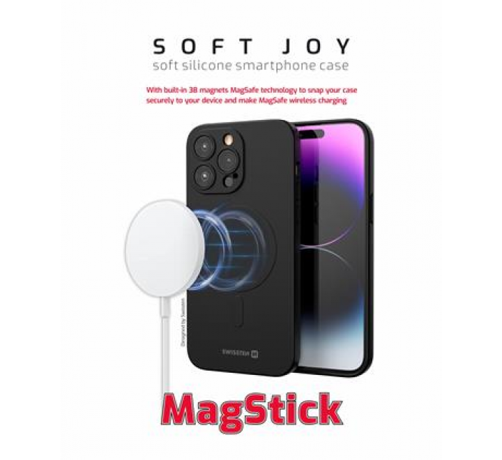 POUZDRO SWISSTEN SOFT JOY MagStick IPHONE 15 PLUS BLACK