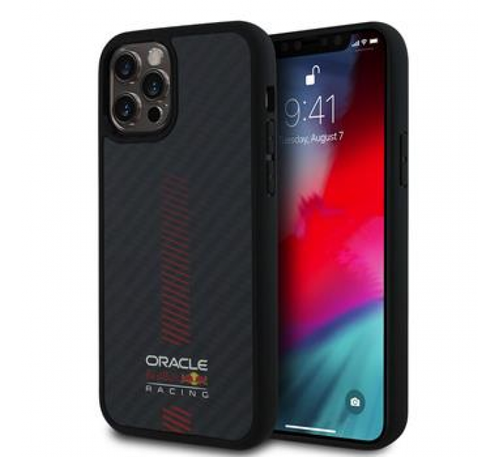 Red Bull Carbon Powerbar MagSafe Zadní Kryt pro iPhone 12/12 Pro Black