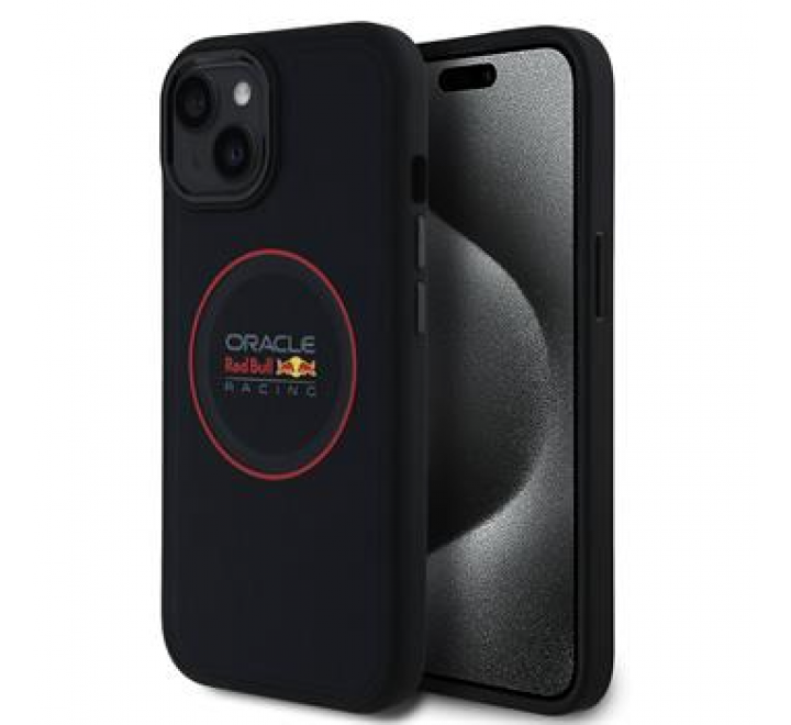 Red Bull PU Leather Red Ring MagSafe Zadní Kryt pro iPhone 15 Navy
