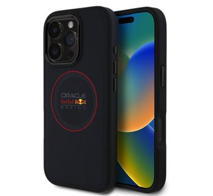 Red Bull PU Leather Red Ring MagSafe Zadní Kryt pro iPhone 16 Pro Max Navy