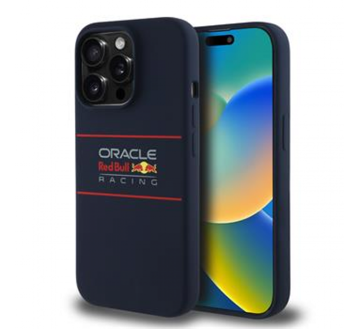 Red Bull Silicone Horizontal Logo MagSafe Zadní Kryt pro iPhone 14 Pro Navy
