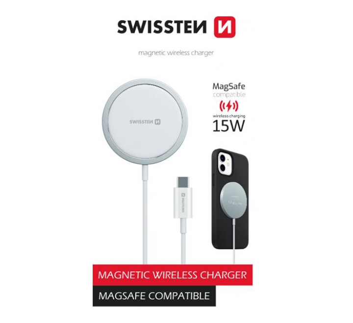 SWISSTEN MagStick WIRELESS NABÍJEČKA PRO APPLE IPHONE (kompatibilní s MagSafe)