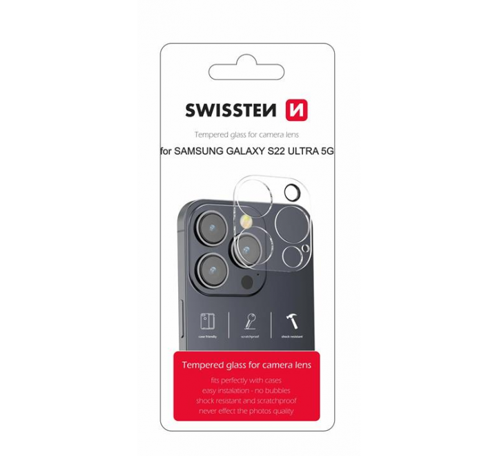 SWISSTEN OCHRANNÉ SKLO NA ČOČKY FOTOAPARÁTU PRO SAMSUNG GALAXY S22 ULTRA 5G