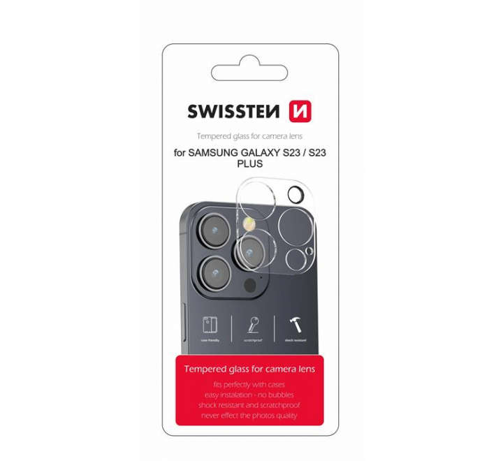 SWISSTEN OCHRANNÉ SKLO NA ČOČKY FOTOAPARÁTU PRO SAMSUNG GALAXY S23 / S23 PLUS