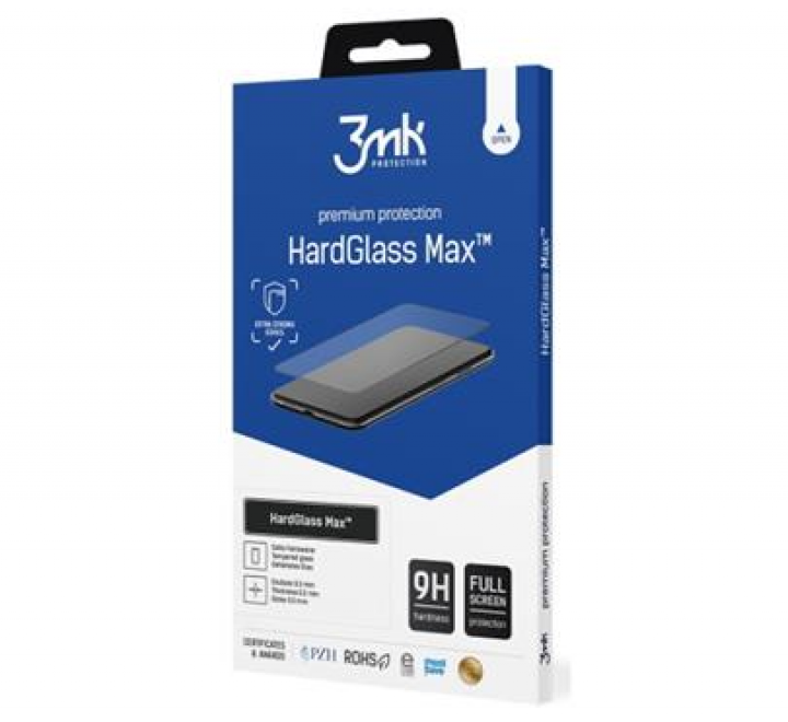 Tvrzené sklo 3mk HardGlass MAX pro Apple iPhone 12 Pro Max, černá