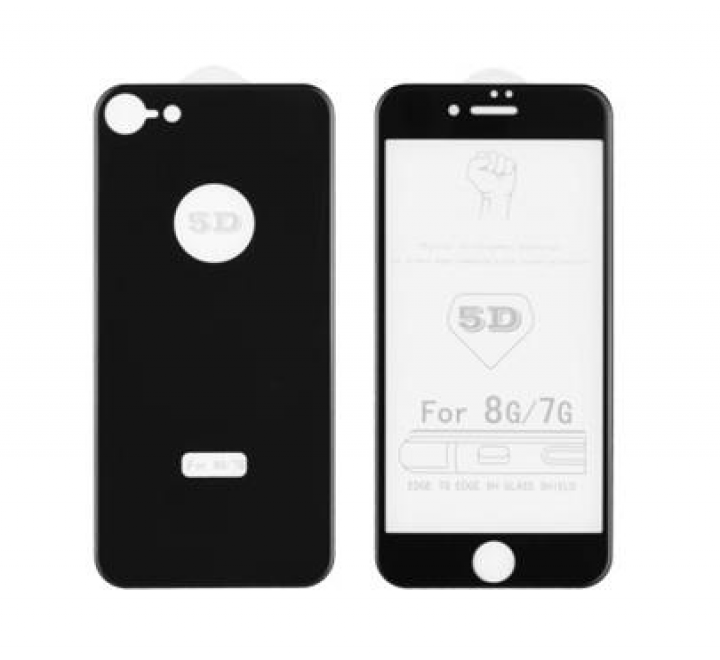 Tvrzené sklo 5D pro Apple iPhone X, XS plné lepení, černá + zadní sklo