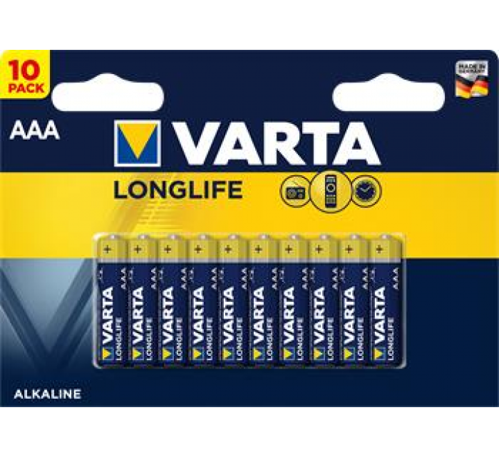 Varta Longlife AAA Baterie 10ks (EU Blister)