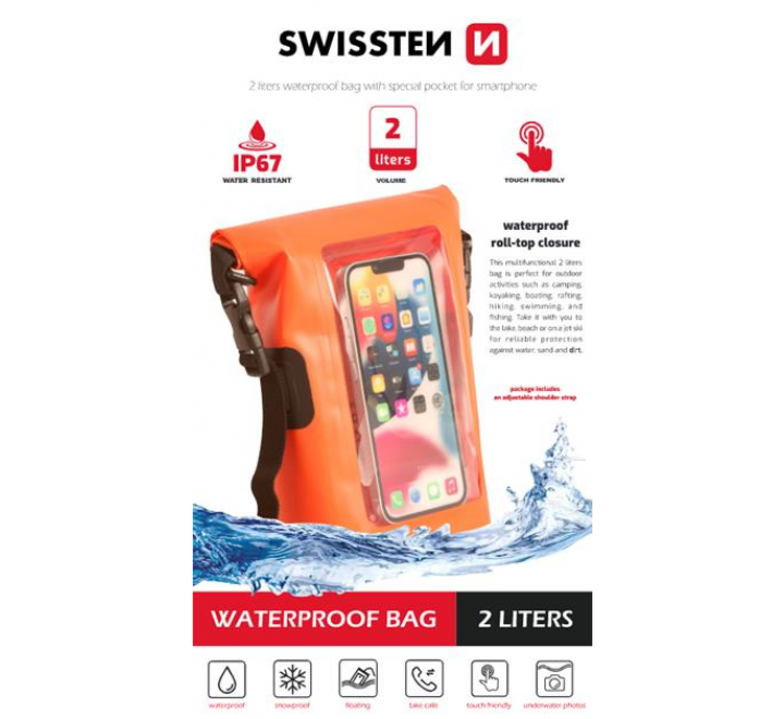 VODOTĚSNÉ POUZDRO SWISSTEN WATERPROOF ORANŽOVÉ(2L)